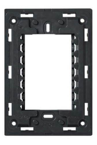 Placa 2 Módulo Negro + 2 Toma Rj45 Cat 6e Grafito Simon