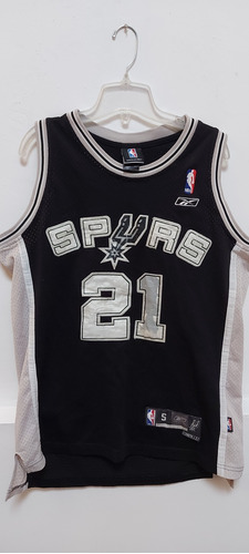 Jersey Tim Duncan 21 San Antonio Spurs Talla S Bordado Daños