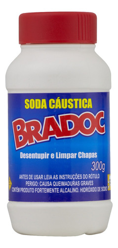 Soda Cáustica Bradoc Frasco 300g