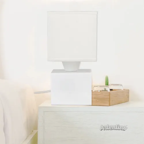 Lámpara Mesa Luz Led Velador Diseño Moderno Minimalista Cubo