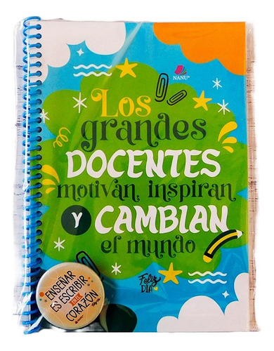 Cuaderno Dìa Del Maestro Con Pin 