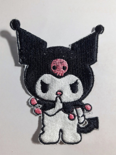 Parche Bordado Kuromi Sanrio Anime Termoadhesivo O Coser