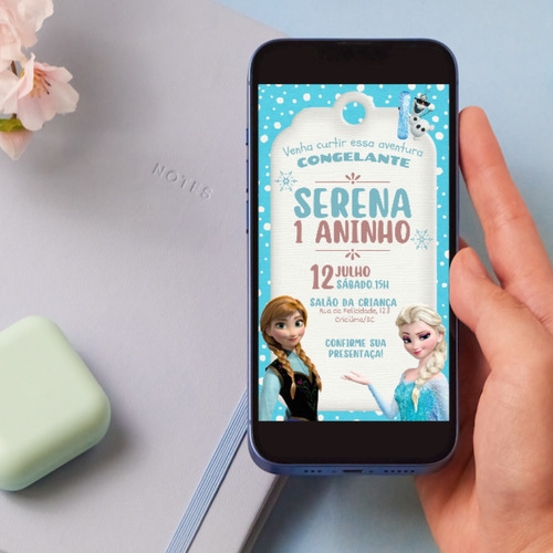 Convite Digital Aniversário Infantil Convite Da Elsa Frozen