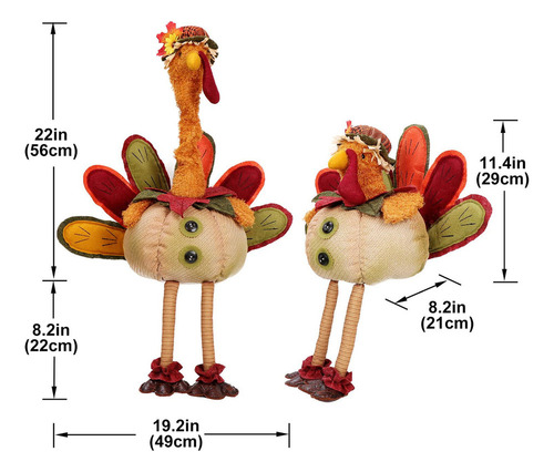 Muñeca De Pavo De Acción De Gracias Con Flor De Mesa De Acci