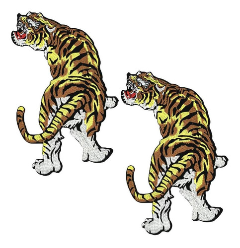 Bordado Parche De Alta Calidad, Mxtit-002, 2 Parches, Tiger