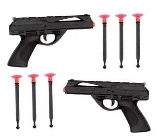 2 Pistola Lançador De Dardos Arma De Brinquedo - 6 Dardos