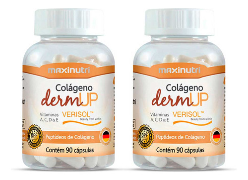 02 Colágeno Verisol Vitaminas A-c-d-e 90cps Dermup Original. Sabor Sem Sabor