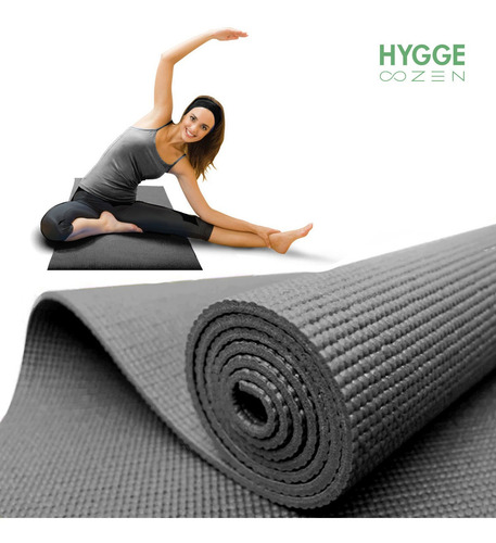 Mat Yoga Colchoneta Pilates Antideslizante Pvc 8mm + Correa