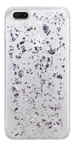 Icase - Carcasa Cristal Brillo Plateado - iPhone 7 Plus / 8 