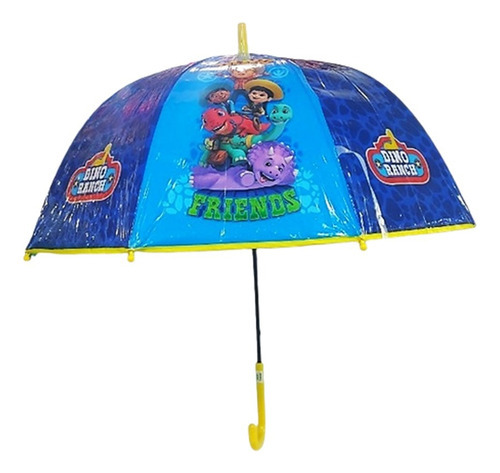Paraguas Impermeable Infantil Lluvia Automatico Disney Wabro Color Dino Ranch Amarillo