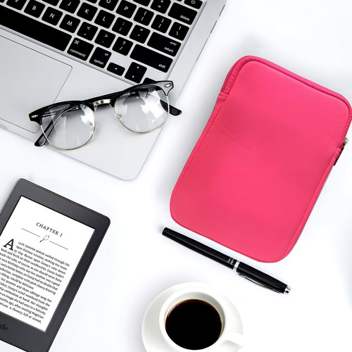 Funda Para Tablet De 7-8 Magenta Neopreno Con Cremallera