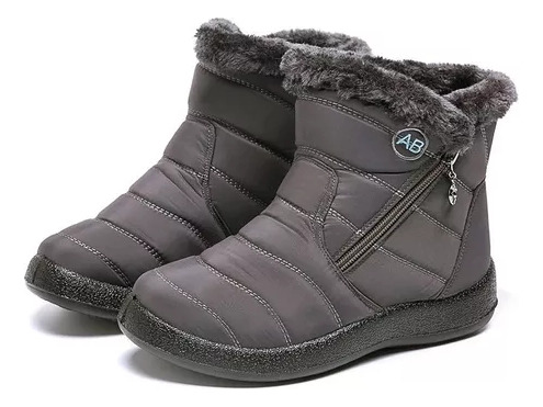 Botas De Nieve Forradas Furry Boat Impermeables Para Frío Ex