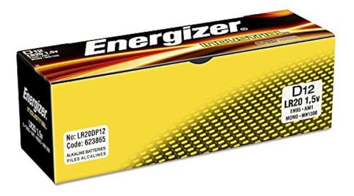 12pk Energizer D Industrial Battery Commercial Only