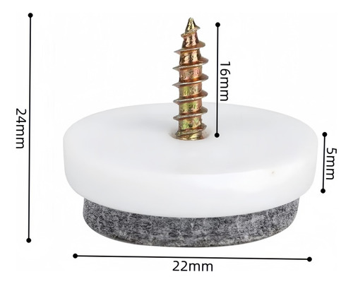 Bh Compatible 50 Tornillos De Fieltro Para Reposapiés De