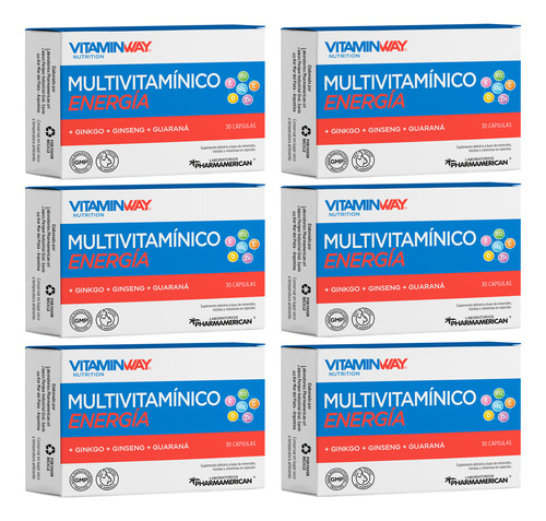 Vitamin Way Kit X6 Cajas Multivitamínico Energia X30 3c