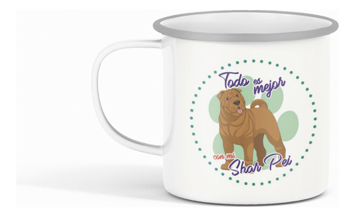 Taza Enlozada Sharpei - Elegancia Canina Única