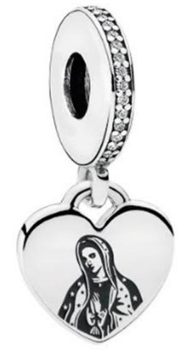 Charm Colgante Pandora Virgen De Guadalupe Color Plata