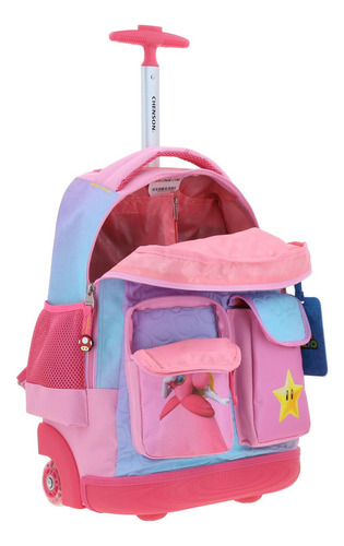 Mochila Con Ruedas Chenson Mario Bros Peach Kiut