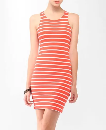 Vestido Forever 21 Sin Manga Talla Mediana Rayas Hermoso Cuotas
