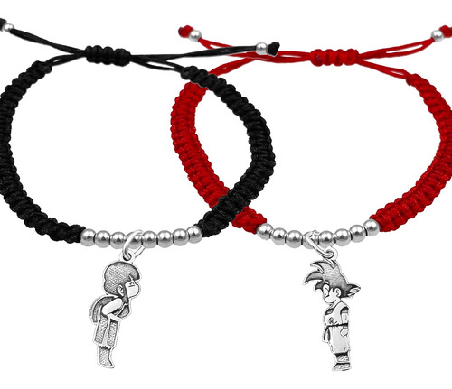 Pulsera Bolitas Goku Y Milk Pareja Plata 925 R Y N