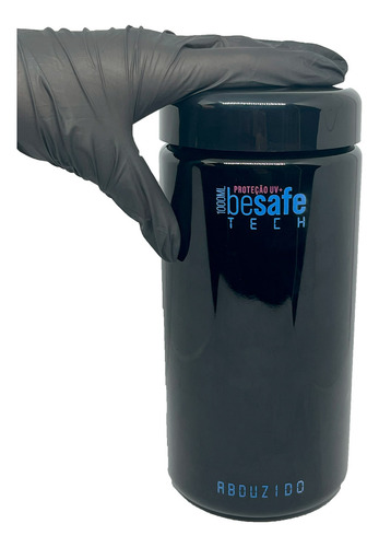 Pote De Vidro Uv Abduzido 1000 Ml Visor Conserva Umidade