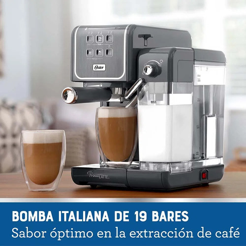 Cafetera Expresso Oster Cappuccino Latte Capsulas Em6801m Color Negro