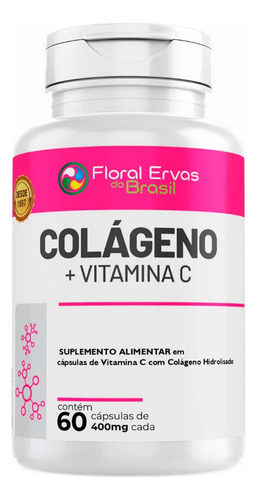 Colágeno Hidrolisado Com Vitamina C - 60 Capsulas - Promoção