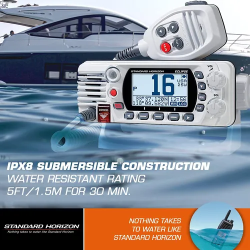 Estandar Horizon Gx1400gw Blanco 25w Vhfgps Eclipse Series