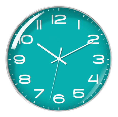 Laigoo Reloj De Pared Analogico Verde De 10 Pulgadas, Silenc