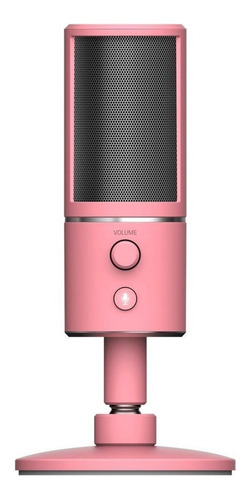 Imagen 1 de 3 de Micrófono Razer Seiren X condensador supercardioide quartz pink