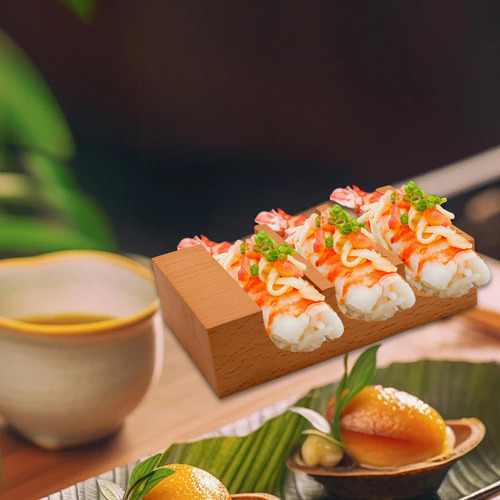 Wood Sushi Tacos Soporte De Sushi Rollo Hand Marrón Claro