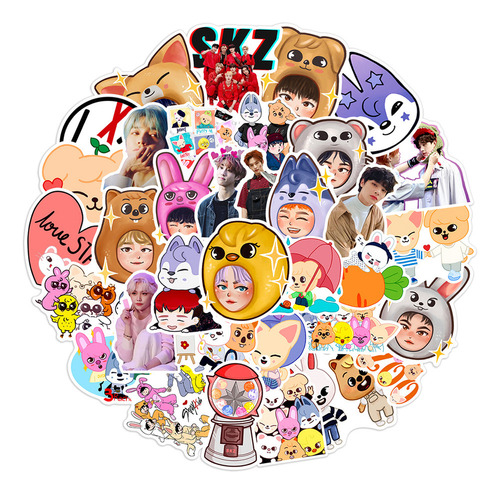 2025 Pegatinas De Dibujos Animados Kpop Stray Kids Skzoo,
