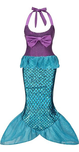 Disfraz Sirenita Para Niñas Vestido Princesa Ariel Para Hall