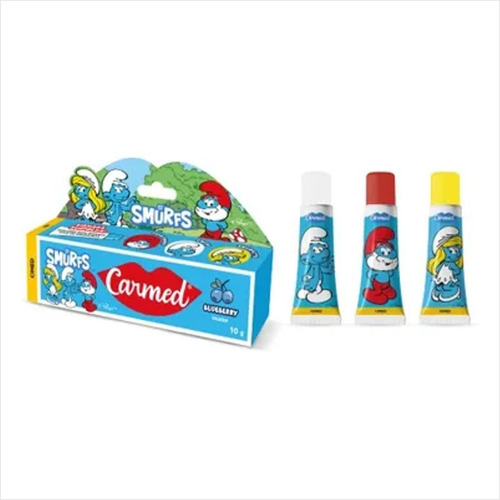 Hidratante Labial Carmed Surpresa Coleção Os Smurfs 10g