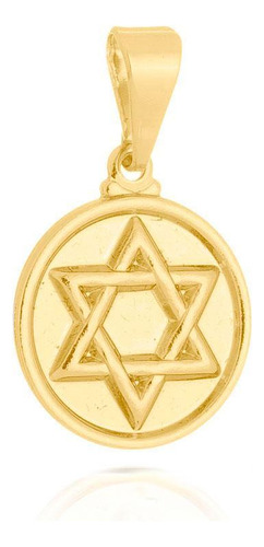 Pingente Estrela De Davi - 1,5 X 1,5 Cm - Banhado A Ouro 18