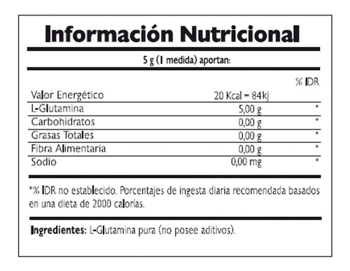 Imagen 4 de 7 de Suplemento En Polvo Sport Glutamina Micronizada En Pote De 150ml