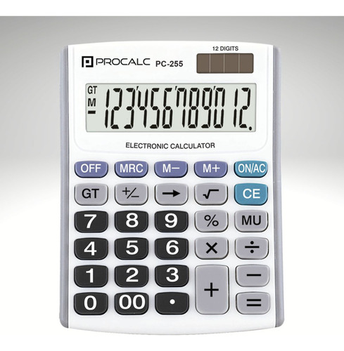Calculadora De Mesa Branca 12 Dígitos Pc255