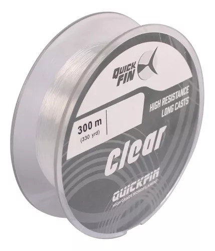 Linea Hilo Monofilamento Quickfin 300 M De 40, 50 Lb Clear