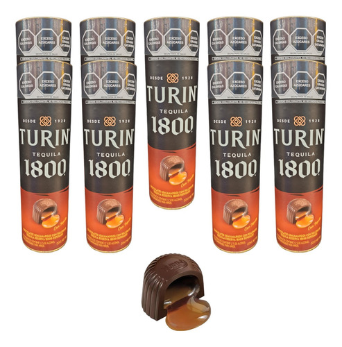 Chocolate Semiamargo 7 Tubo 180g Tequila 1800 Reposado Turin