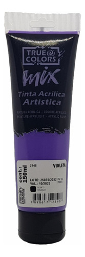 Tinta Acrílica Artistica Mix True Colors 150ml 2148 Violeta