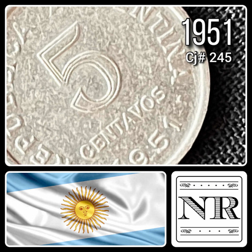 Argentina - 5 Centavos - Año 1951 - Cj #245 - Km #46
