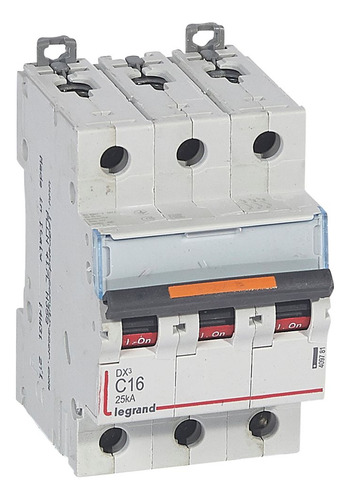 Interruptor Automatico 3p 16a Curv C 25ka Ref 409781 Legrand