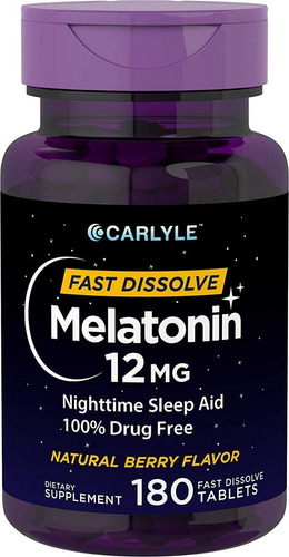 Melatonina 180 Dormir Mejor Relajación Anti Depresión Eg Mm7 Bayas
