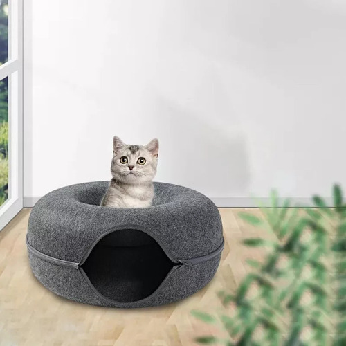 Cama Tipo TĂșnel De Fieltro For Gatos Donas Nest