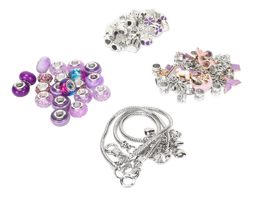 Kit De Pulsera Violeta Para Hacer Un Exquisito Colgante Bási