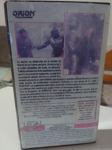 Robocop-paul Verhoeven-duplicado-vhs-1987 (Usado)