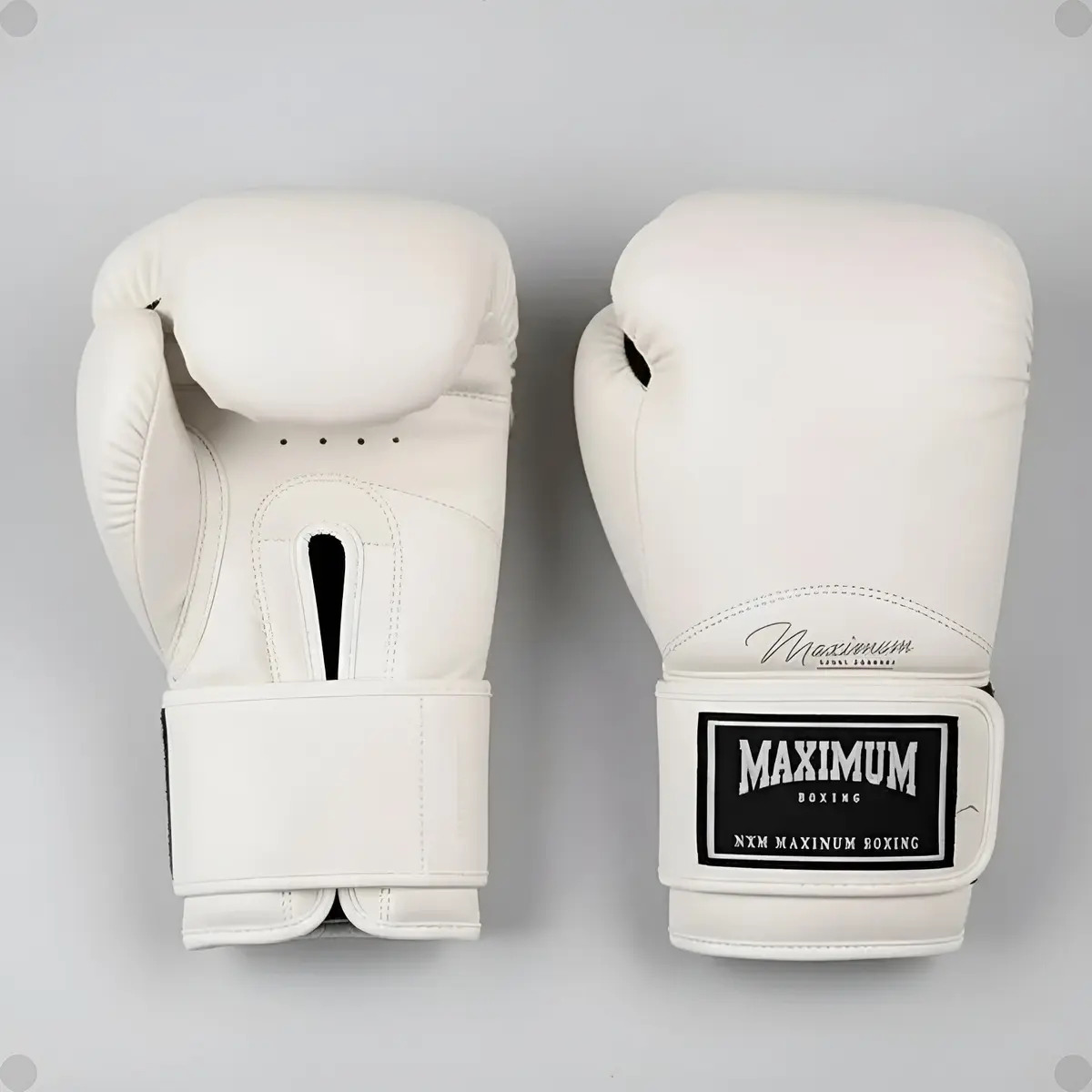 Luva Boxe Muaythai Maximum Classic New Power Face Mxm Cor Branca Tamanho 14oz