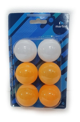 Pelotas Ping Pong Semi Profesional Marfed X 6 Tenis De Mesa