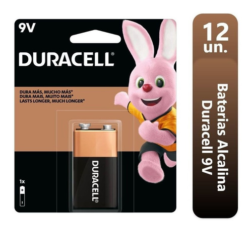 12 Bateria Duracell Pilha Alcalina 9 Volts Mn1604b1