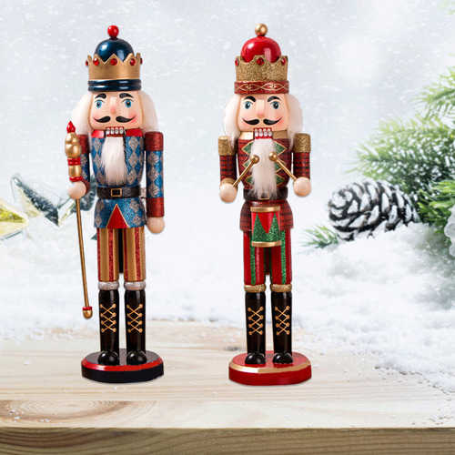 Figura De Madera Con Diseño De Soldado Cascanueces, 38 Cm